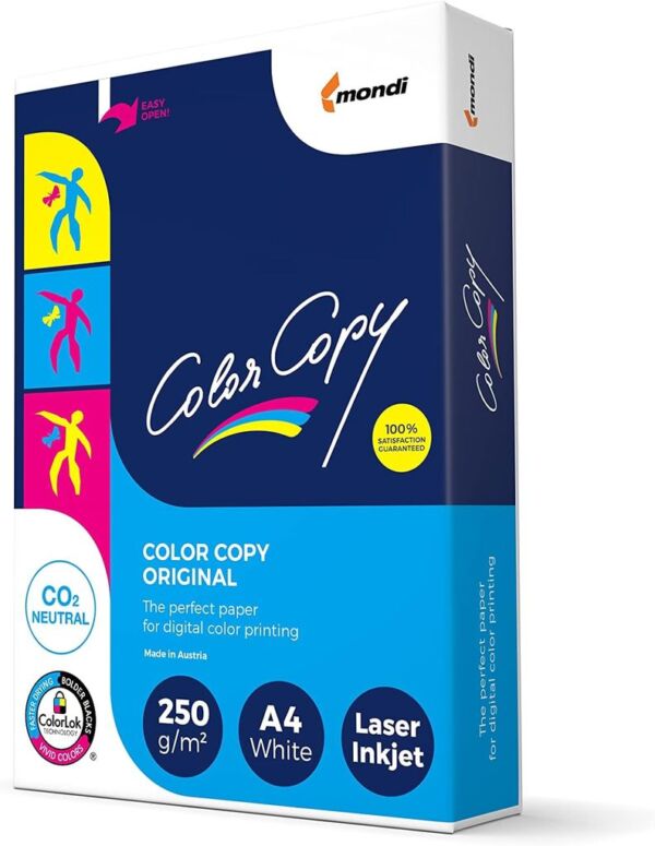 Бял копирен картон А4 Color Copy Mondi, 120 гр., 160 гр., 200 гр., 250 гр., 300 гр., 350 гр, пак - Image 3
