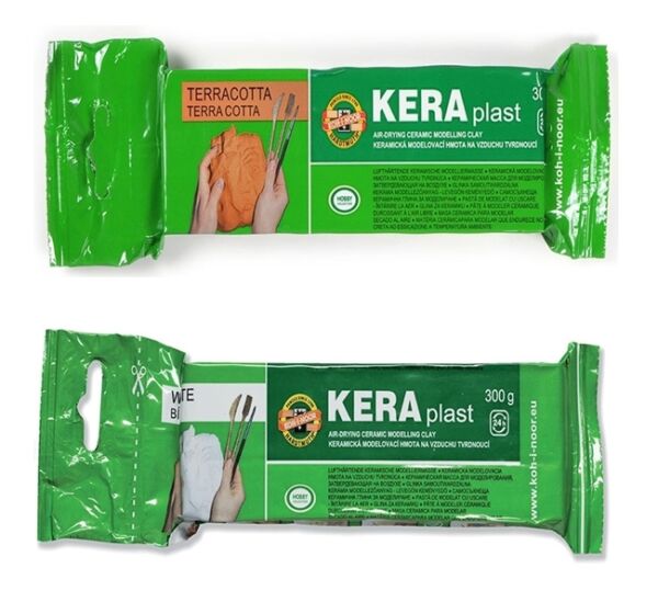 Глина за моделиране "Керапласт" Кохинор, 300 гр., бяла, кафява - Image 3