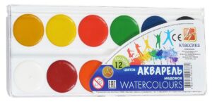 Акварелни, водни бои Луч, медени, 12 цвята, 18 цвята, 24 цвята и 32 цвята