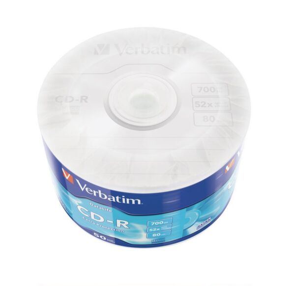 CD-R Verbatim, 700 МВ, 50 броя фолирани - Image 2