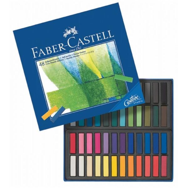 Сух пастел Faber-Castell Creative Studio, 48 цвята, 1/2 дължина, меки - Image 3