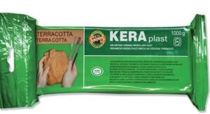 Глина за моделиране "Керапласт" Кохинор, 1000 гр., бяла, кафява