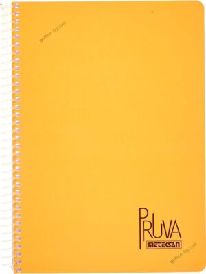 Тетрадка А4 Pruva, широк ред, офсет, мека кора, спирала, 72 л., 96 л., 120 л., 144 л.