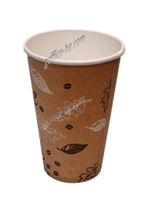 Картонени чаши за топли напитки, 12 oz, 330 мл, 100 броя
