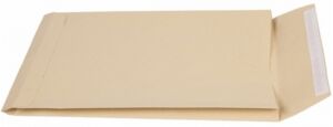 Плик С4 (A4), 229 х 324 мм + 40 мм, 120 g, СЗЛ лента, кафяв с дъно, оп. 10 броя