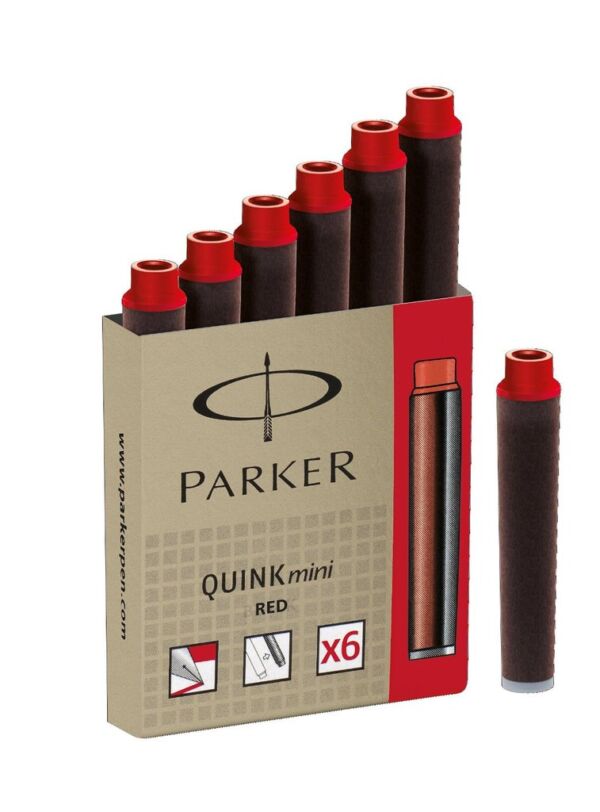 Патрончета за писалка Паркер Parker Quink mini Z11, къси, оп. 6 брой - Image 4