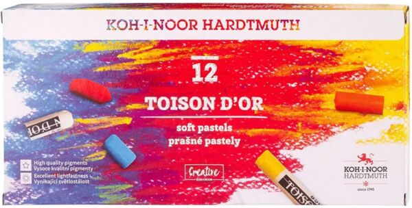 Сух пастел Кохинор Тоазон Дор, Koh-I-Noor Toison D`OR, 12 цвята в комплект - Image 4