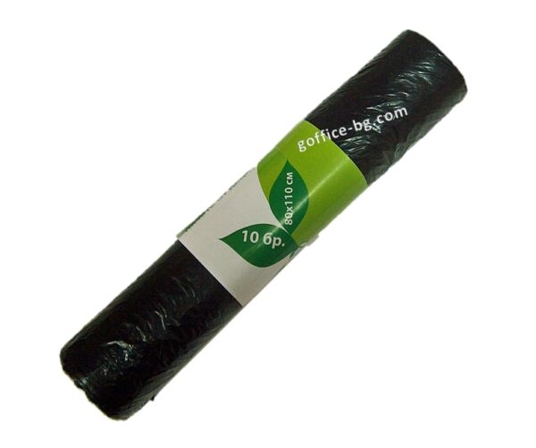 Чували за смет 130 L, 80 х 110 см, 10 броя на ролка, черни - Image 2