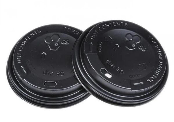 Капаци за картонени чаши, 8 oz, 12 oz, 100 броя, бели, черни - Image 3