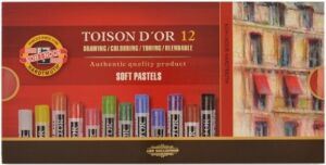 Професионален Сух пастел Кохинор, Koh-I-Noor Toison D`OR, 12 цвята в комплект