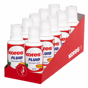 Kores Течен коректор с четка, ацетонов, 20 мл.