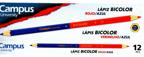 Двуцветен графитен молив Campus Bicolor, син/червен, бр. - Image 2