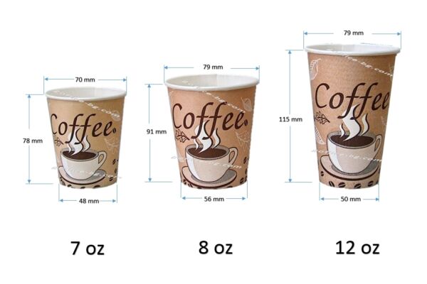Картонени чаши за топли напитки, 12 oz, 330 мл, 100 броя - Image 4