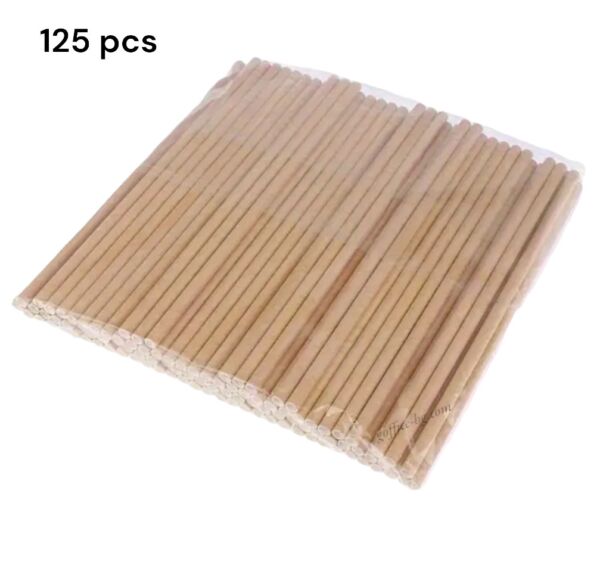 Сламки, прави, хартиени, крафт, 20 см, 125 бр. в пакет - Image 2