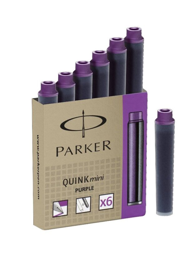 Патрончета за писалка Паркер Parker Quink mini Z11, къси, оп. 6 брой - Image 5
