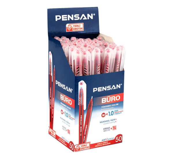 Химикалка Pensan Buro, 1.00 mm, син, червен, черен, бр. - Image 10