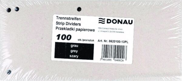 Разделители за класьор, папки, хоризонтални, Donau, картон, оп.100 броя - Image 11