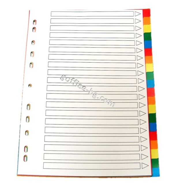 Разделители за класьори, папки, PVC, 10 теми, 12 теми, 20 теми, цветни - Image 6