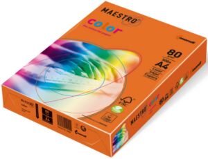 Цветна копирна хартия A4 Maestro Color, 500 листа, оранжев