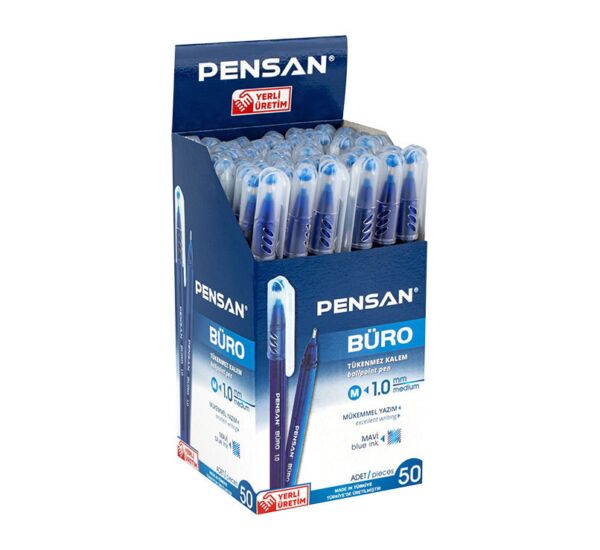 Химикалка Pensan Buro, 1.00 mm, син, червен, черен, бр. - Image 8