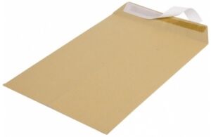 Плик С4 (A4), 229 х 324 мм + 40 мм, 120 g, СЗЛ лента, кафяв с дъно, оп. 10 броя